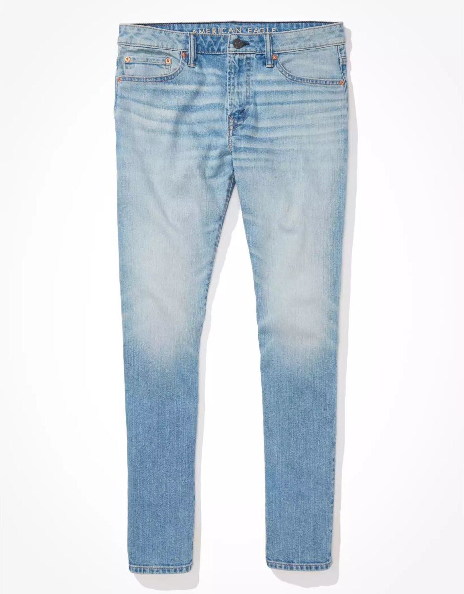 Jean American Eagle AE AirFlexAthletic Mince Bleu Homme | MCB-27690808